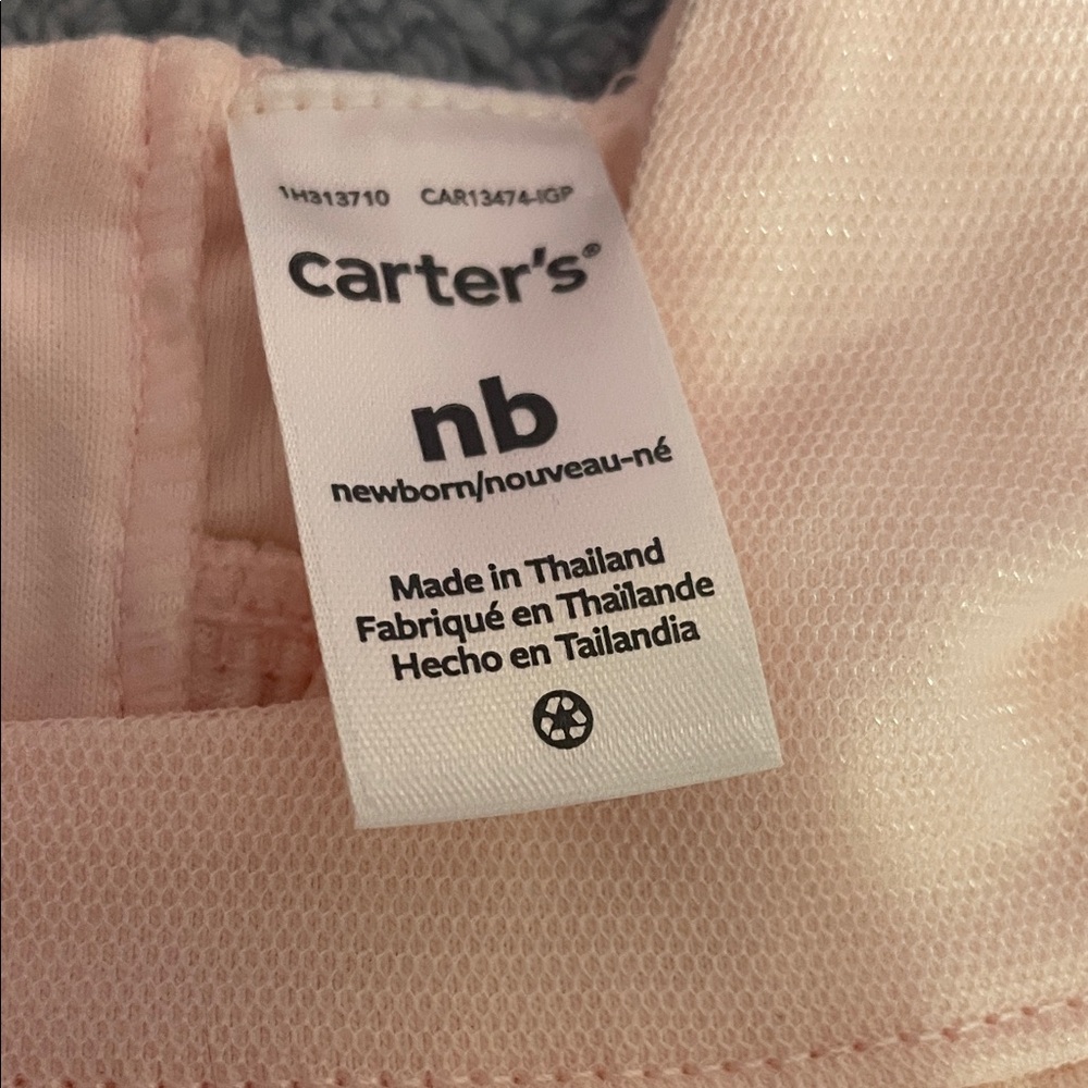 Carter's Pink Baby Dress Cherry Tulle         size Newborn - Picture 2 of 12